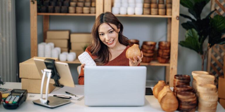 Build a lucrative side business online female packaging items 01